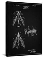 PP476-Vintage Black Surface Fishing Lure Patent Poster-Cole Borders-Stretched Canvas