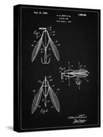 PP476-Vintage Black Surface Fishing Lure Patent Poster-Cole Borders-Stretched Canvas