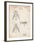 PP476-Vintage Parchment Surface Fishing Lure Patent Poster-Cole Borders-Framed Giclee Print