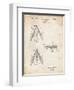 PP476-Vintage Parchment Surface Fishing Lure Patent Poster-Cole Borders-Framed Giclee Print