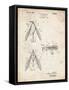 PP476-Vintage Parchment Surface Fishing Lure Patent Poster-Cole Borders-Framed Stretched Canvas