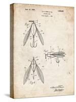 PP476-Vintage Parchment Surface Fishing Lure Patent Poster-Cole Borders-Stretched Canvas