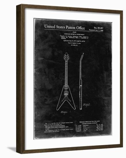 PP48 Black Grunge-Borders Cole-Framed Giclee Print