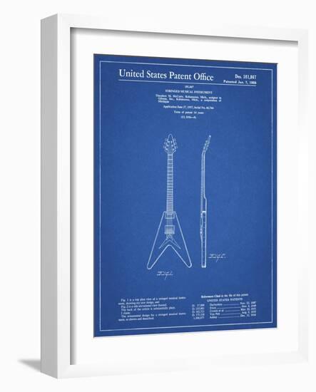 PP48 Blueprint-Borders Cole-Framed Giclee Print