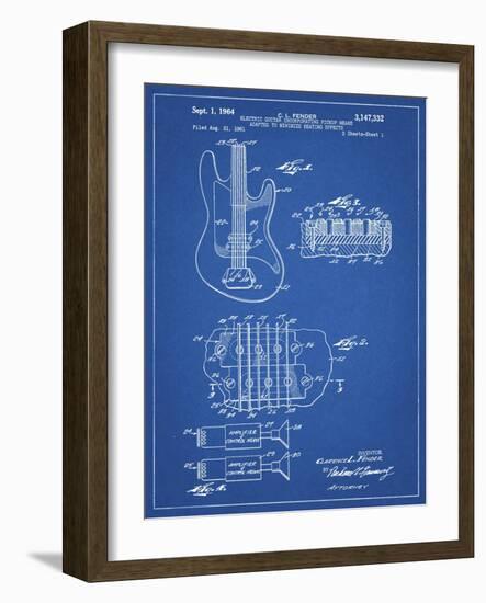 PP49 Blueprint-Borders Cole-Framed Giclee Print