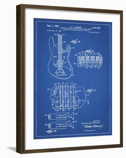 PP49 Blueprint-Borders Cole-Framed Giclee Print