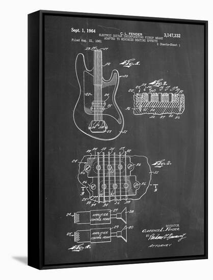 PP49 Chalkboard-Borders Cole-Framed Stretched Canvas