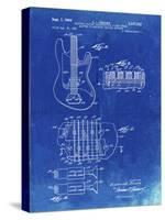 PP49 Faded Blueprint-Borders Cole-Stretched Canvas