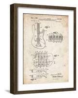 PP49 Vintage Parchment-Borders Cole-Framed Giclee Print