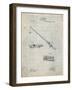 PP490-Antique Grid Parchment Fishing Rod and Reel 1884 Patent Poster-Cole Borders-Framed Giclee Print