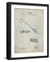 PP490-Antique Grid Parchment Fishing Rod and Reel 1884 Patent Poster-Cole Borders-Framed Giclee Print