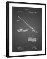 PP490-Black Grid Fishing Rod and Reel 1884 Patent Poster-Cole Borders-Framed Giclee Print