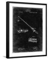 PP490-Black Grunge Fishing Rod and Reel 1884 Patent Poster-Cole Borders-Framed Giclee Print