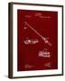 PP490-Burgundy Fishing Rod and Reel 1884 Patent Poster-Cole Borders-Framed Giclee Print