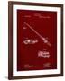 PP490-Burgundy Fishing Rod and Reel 1884 Patent Poster-Cole Borders-Framed Giclee Print