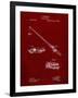 PP490-Burgundy Fishing Rod and Reel 1884 Patent Poster-Cole Borders-Framed Giclee Print