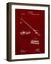 PP490-Burgundy Fishing Rod and Reel 1884 Patent Poster-Cole Borders-Framed Giclee Print