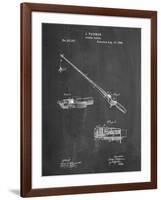 PP490-Chalkboard Fishing Rod and Reel 1884 Patent Poster-Cole Borders-Framed Giclee Print