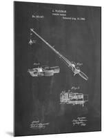 PP490-Chalkboard Fishing Rod and Reel 1884 Patent Poster-Cole Borders-Mounted Giclee Print