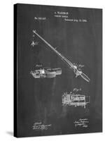 PP490-Chalkboard Fishing Rod and Reel 1884 Patent Poster-Cole Borders-Stretched Canvas