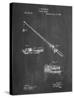 PP490-Chalkboard Fishing Rod and Reel 1884 Patent Poster-Cole Borders-Stretched Canvas