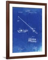 PP490-Faded Blueprint Fishing Rod and Reel 1884 Patent Poster-Cole Borders-Framed Giclee Print