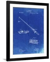 PP490-Faded Blueprint Fishing Rod and Reel 1884 Patent Poster-Cole Borders-Framed Giclee Print