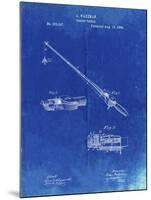 PP490-Faded Blueprint Fishing Rod and Reel 1884 Patent Poster-Cole Borders-Mounted Giclee Print