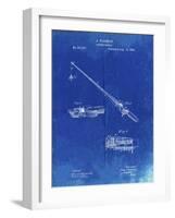PP490-Faded Blueprint Fishing Rod and Reel 1884 Patent Poster-Cole Borders-Framed Giclee Print