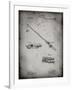 PP490-Faded Grey Fishing Rod and Reel 1884 Patent Poster-Cole Borders-Framed Giclee Print