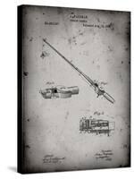 PP490-Faded Grey Fishing Rod and Reel 1884 Patent Poster-Cole Borders-Stretched Canvas