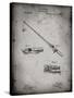 PP490-Faded Grey Fishing Rod and Reel 1884 Patent Poster-Cole Borders-Stretched Canvas