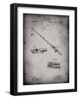 PP490-Faded Grey Fishing Rod and Reel 1884 Patent Poster-Cole Borders-Framed Giclee Print