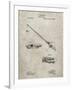 PP490-Sandstone Fishing Rod and Reel 1884 Patent Poster-Cole Borders-Framed Giclee Print