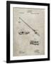 PP490-Sandstone Fishing Rod and Reel 1884 Patent Poster-Cole Borders-Framed Giclee Print