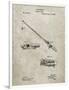 PP490-Sandstone Fishing Rod and Reel 1884 Patent Poster-Cole Borders-Framed Premium Giclee Print