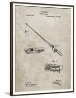 PP490-Sandstone Fishing Rod and Reel 1884 Patent Poster-Cole Borders-Framed Premium Giclee Print