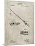 PP490-Sandstone Fishing Rod and Reel 1884 Patent Poster-Cole Borders-Mounted Premium Giclee Print