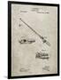 PP490-Sandstone Fishing Rod and Reel 1884 Patent Poster-Cole Borders-Framed Premium Giclee Print