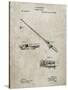 PP490-Sandstone Fishing Rod and Reel 1884 Patent Poster-Cole Borders-Stretched Canvas