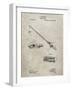 PP490-Sandstone Fishing Rod and Reel 1884 Patent Poster-Cole Borders-Framed Giclee Print