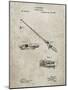 PP490-Sandstone Fishing Rod and Reel 1884 Patent Poster-Cole Borders-Mounted Giclee Print