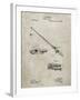 PP490-Sandstone Fishing Rod and Reel 1884 Patent Poster-Cole Borders-Framed Giclee Print