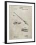 PP490-Sandstone Fishing Rod and Reel 1884 Patent Poster-Cole Borders-Framed Giclee Print