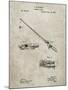 PP490-Sandstone Fishing Rod and Reel 1884 Patent Poster-Cole Borders-Mounted Giclee Print