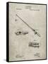 PP490-Sandstone Fishing Rod and Reel 1884 Patent Poster-Cole Borders-Framed Stretched Canvas