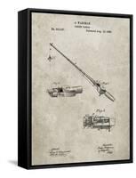 PP490-Sandstone Fishing Rod and Reel 1884 Patent Poster-Cole Borders-Framed Stretched Canvas