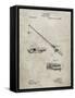 PP490-Sandstone Fishing Rod and Reel 1884 Patent Poster-Cole Borders-Framed Stretched Canvas