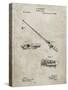 PP490-Sandstone Fishing Rod and Reel 1884 Patent Poster-Cole Borders-Stretched Canvas
