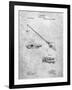 PP490-Slate Fishing Rod and Reel 1884 Patent Poster-Cole Borders-Framed Giclee Print